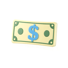 Stack of Money 3D Render Illustration