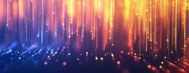 Abstract colorful light streaks on a dark background