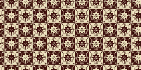 Decorative seamless pattern brown and vanila color for background or wallpaper.