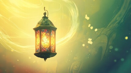 Ornate Ramadan Lantern with Mystical Glow