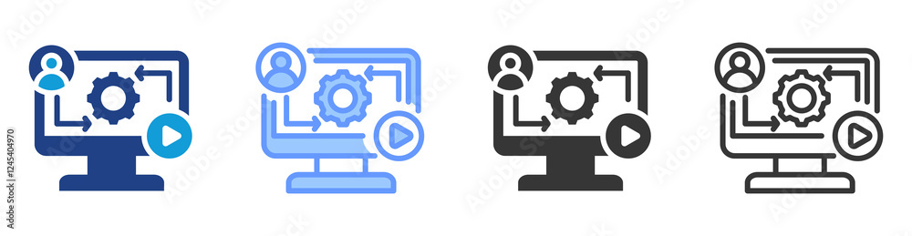 Poster Personalized content icon set multiple style collection