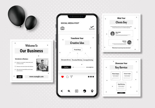 Business Social Media Posts Layout