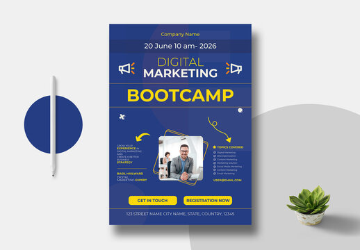 Digital Marketing Bootcamp Flyer Layout