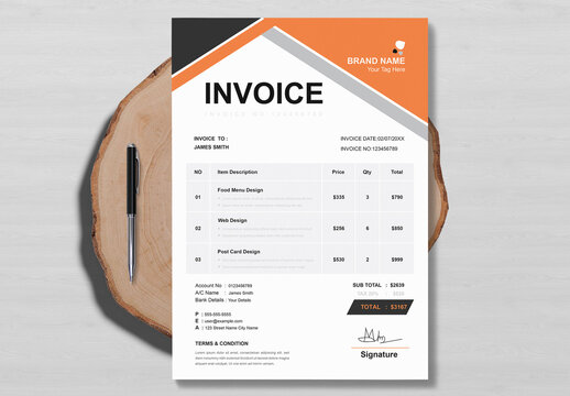 Simple Invoice Template Layout