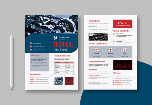Technical Data Sheet Template Layout