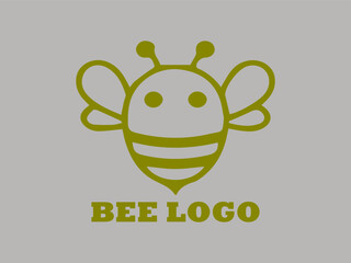 bee logo design template illustration, yellow bee, bee honey is very sweet to consume and bee honey is good for health