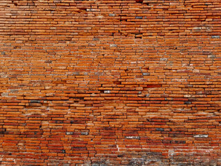 Obraz premium Antique brick wall background, antique red brick texture.