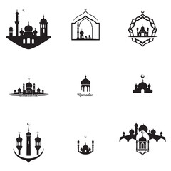 Ramadan icon illustration