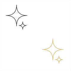 Gold and black  sparkle stars icon.  Set of golden and black  star icons in different style. Shiny twinkle  golden and black stars for decoration. vector illustration. EPS 10/AI