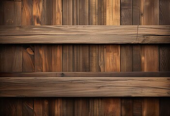Rustic Wooden Background, Brown Plank Texture, Vintage Style