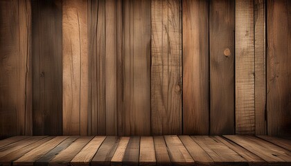 Naklejka premium Rustic Wooden Background, Brown Plank Texture, Vintage Style