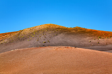 Volcanic landscape, Timanfaya National Park, Island Lanzarote, Canary Islands, Spain.
