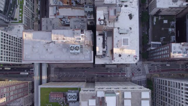 See Chicago's skyline from a unique aerial perspective with stunning drone footage.
