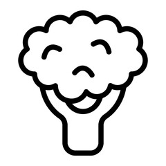 Broccoli Line Icon