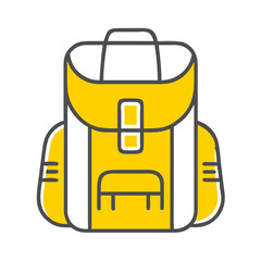 Stylish yellow backpack design, modern simplicity