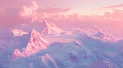 Serene landscape with pastel clouds, dreamy sky reflecting soft hues, perfect for relaxation or inspirational content.