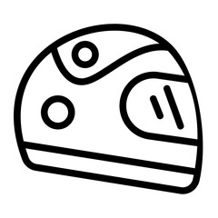 Helmet Line Icon