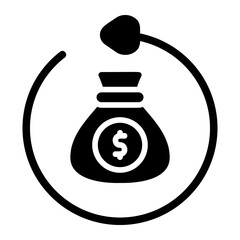 Money Bag Solid Icon