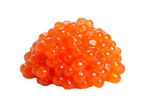 red caviar isolated on white background