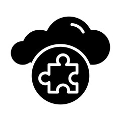 Cloud Extension Solid Icon