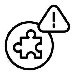 Warning Sign Line Icon