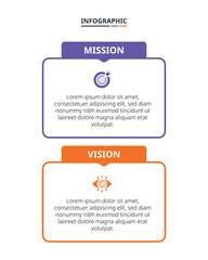 Business Vision Mission  Vector illustration
