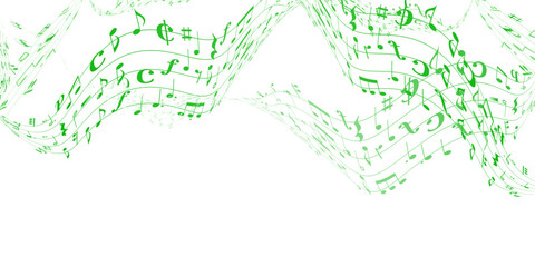 音符　新緑　曲線　背景