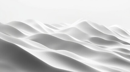 Gentle waves resembling sand dunes or mountain silhouettes for a serene feel, copy and text space, 16:9
