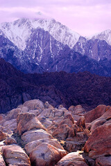 Mountain Landscape in Blue Hue