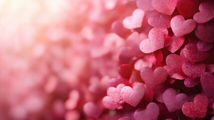Obraz premium Vibrant collection of heart-shaped decorations