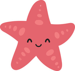 Spotted Starfish Cartoon Illustration