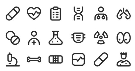 Healthcare Icons Set. Vector