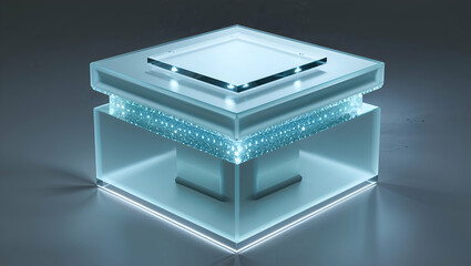 3d rendered illustration of a transparent bottle