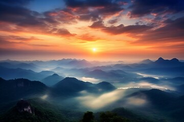 Obraz premium wonderful springtime landscape in mountains.