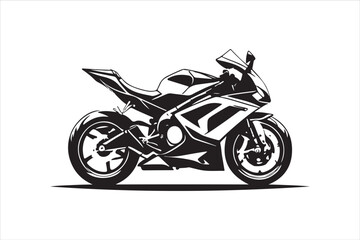 Obraz premium sports motorbike, motorbike silhouette, black bike art, racing beast, speed demon, shadow rider, sleek machine, fast lane, adrenaline rush, dark rider, moto silhouette, two-wheel thunder, fierce bike,