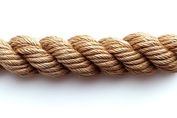 Rope macro detail on white background