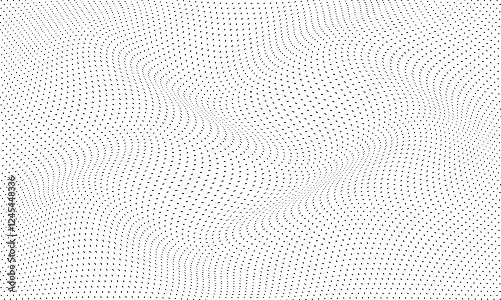 Poster abstract simple black polka dot wave pattern can be used background.