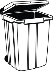 Open Trash Bin Vector,open trash can Design