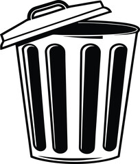 Open Trash Bin Vector,open trash can Design
