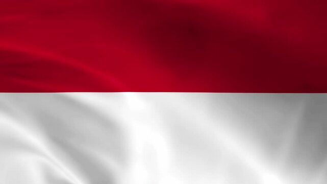 Monaco flag waving animation, perfect looping, 4K video background, official colors, looping National Monaco flag animation background 4k best choice and suit for your footage