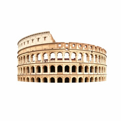 Naklejka premium Roman Coliseum isolated on the white background