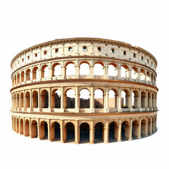 Naklejka premium Roman Coliseum isolated on the white background
