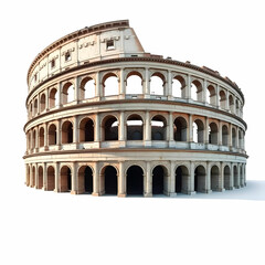 Fototapeta premium Roman Coliseum isolated on the white background