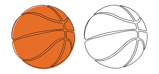 Obraz premium A basketball Silhouettes with white background 