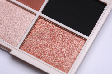 Makeup eyeshadow palette close up macro