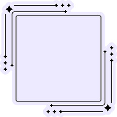 Aesthetic y2k text frame