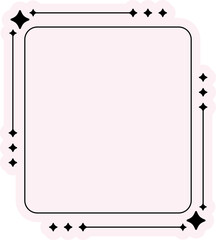 Aesthetic y2k text frame