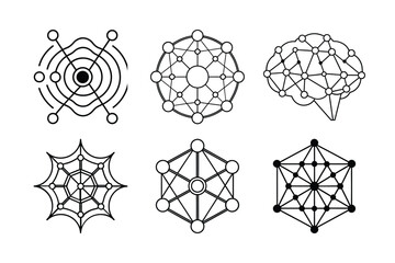 set of abstract geometric shapes