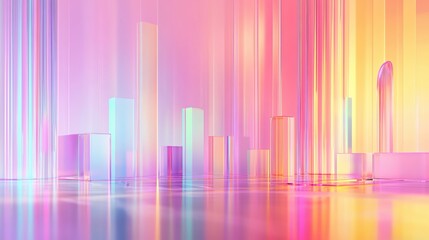 Fototapeta premium Vibrant abstract design with gradient colors.