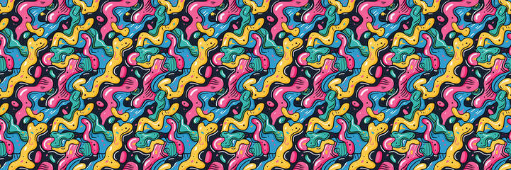 Seamless pattern with geometric shapes in the style. Multicolored vintage background with triangles, circles and squares for textile, fabric and Sudanese fabric art.